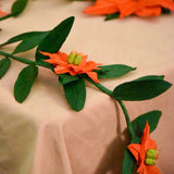 Poinsettia Simple Ruscus Garland