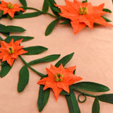 Poinsettia Simple Ruscus Garland