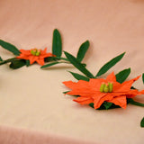 Poinsettia Simple Ruscus Garland